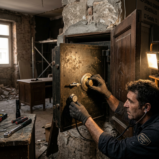 Apertura técnica de caja fuerte antigua en Leganés Norte