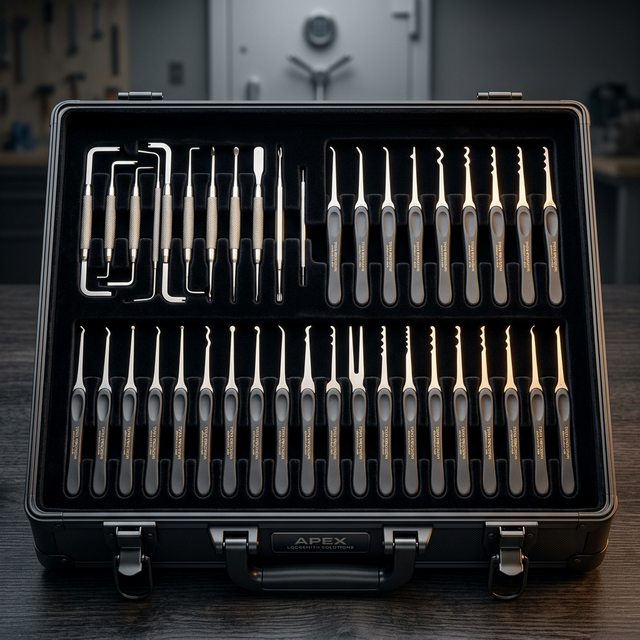 Herramientas especializadas para apertura de cajas fuertes y cerraduras de alta gama