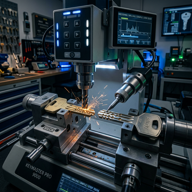 Maquinaria de precisión para duplicado de llaves de seguridad comercial