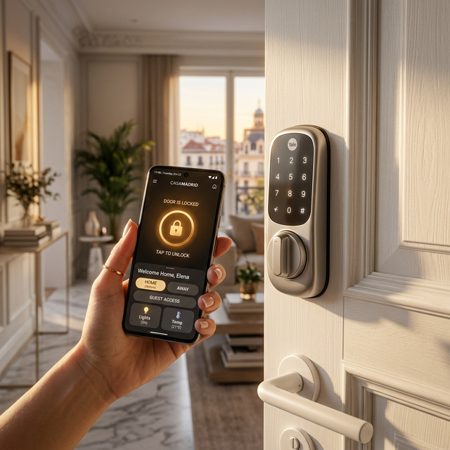 Integración de cerradura inteligente (Smart Lock) y control de accesos por app en una residencia de Salamanca